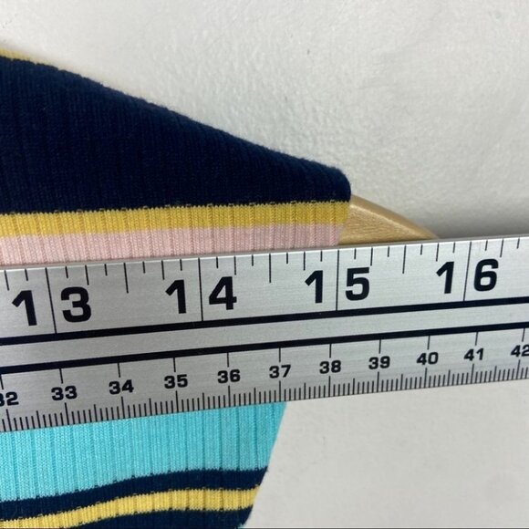 NEW Nordstrom AFRM Striped Bodysuit Double V Mooni Light‎ Pastel Pink Blue NWOT - Picture 14 of 16